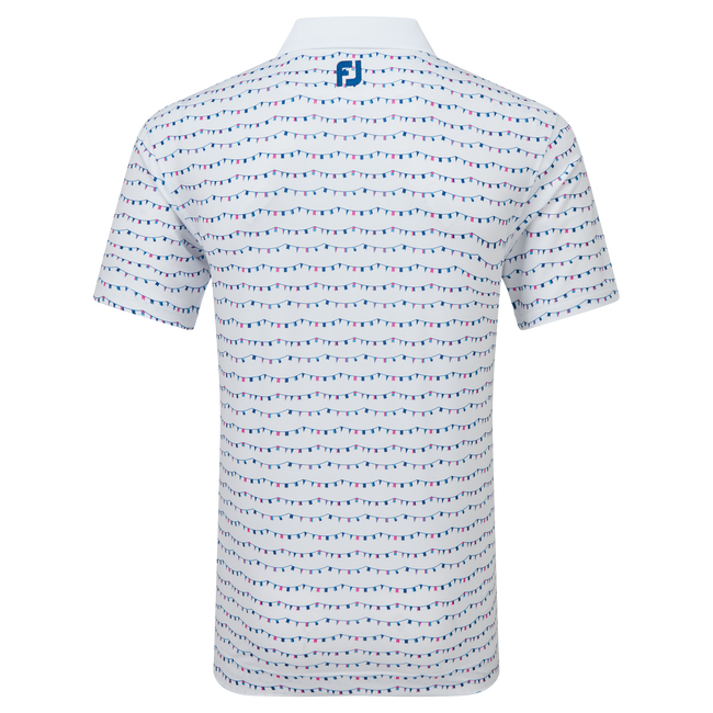 Polo en fil d'Ecosse imprimé fanions