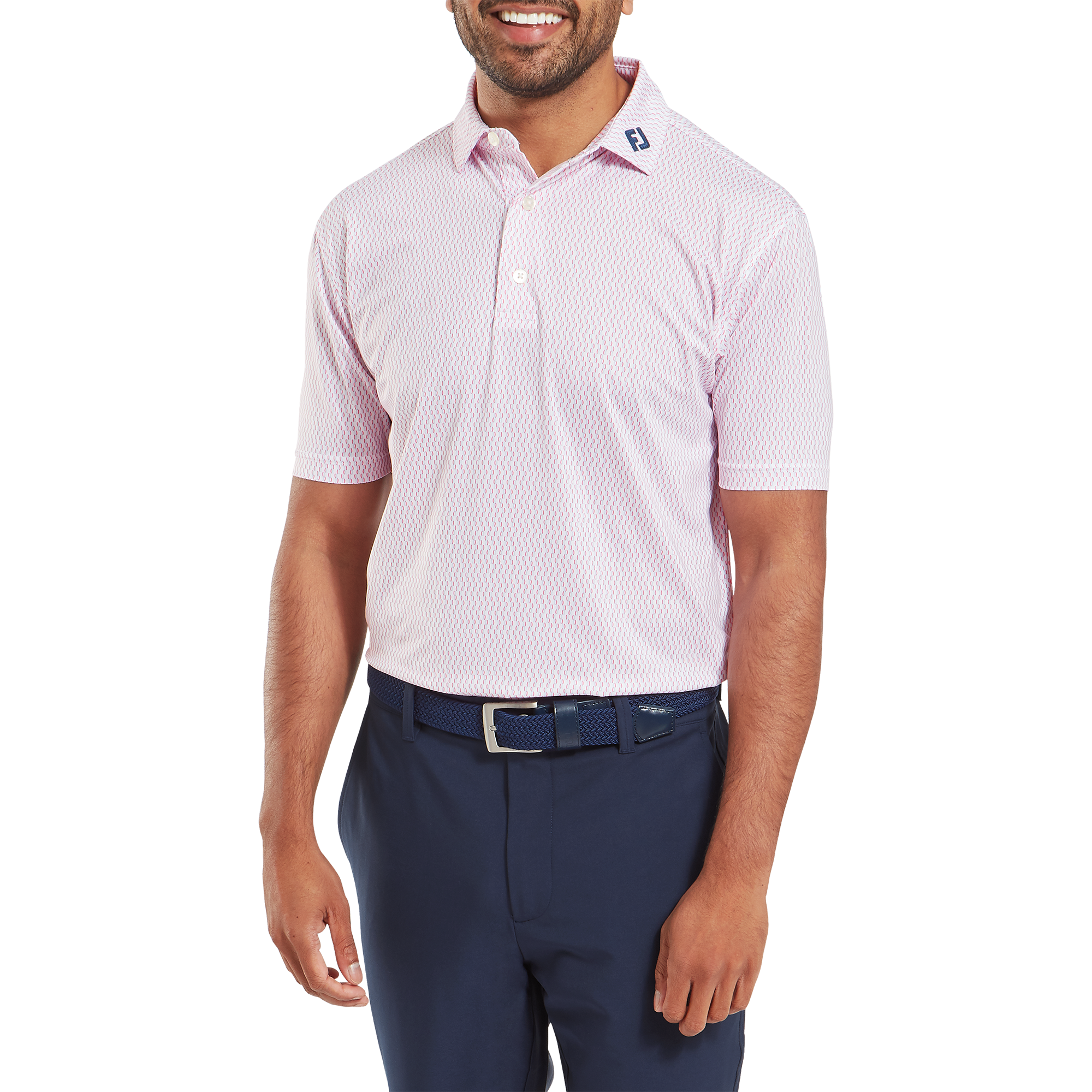 Polo en fil d'Ecosse imprim&eacute; tribale