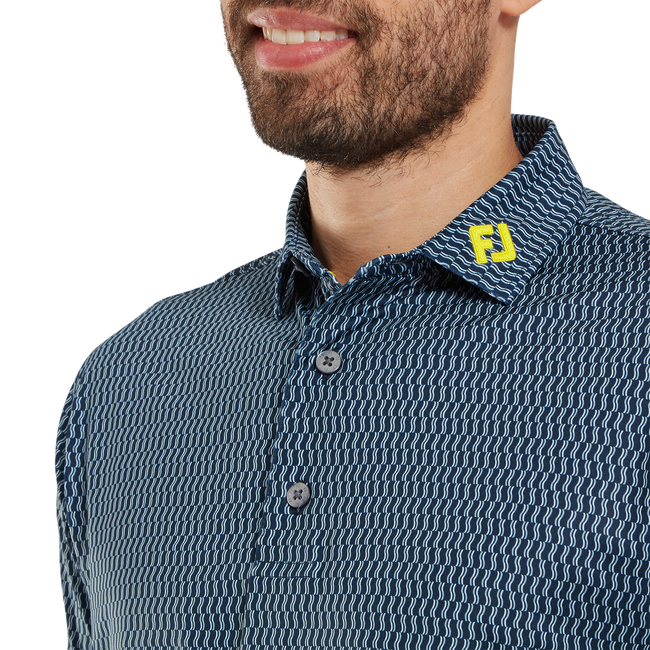 Polo en fil d'Ecosse imprimé tribale