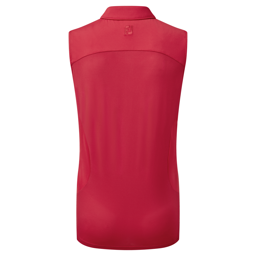 Polo en Fil d'Ecosse sans manche avec dos en maille