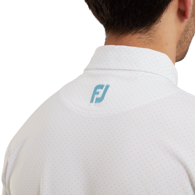 Polo en fil d'Ecosse imprimé points