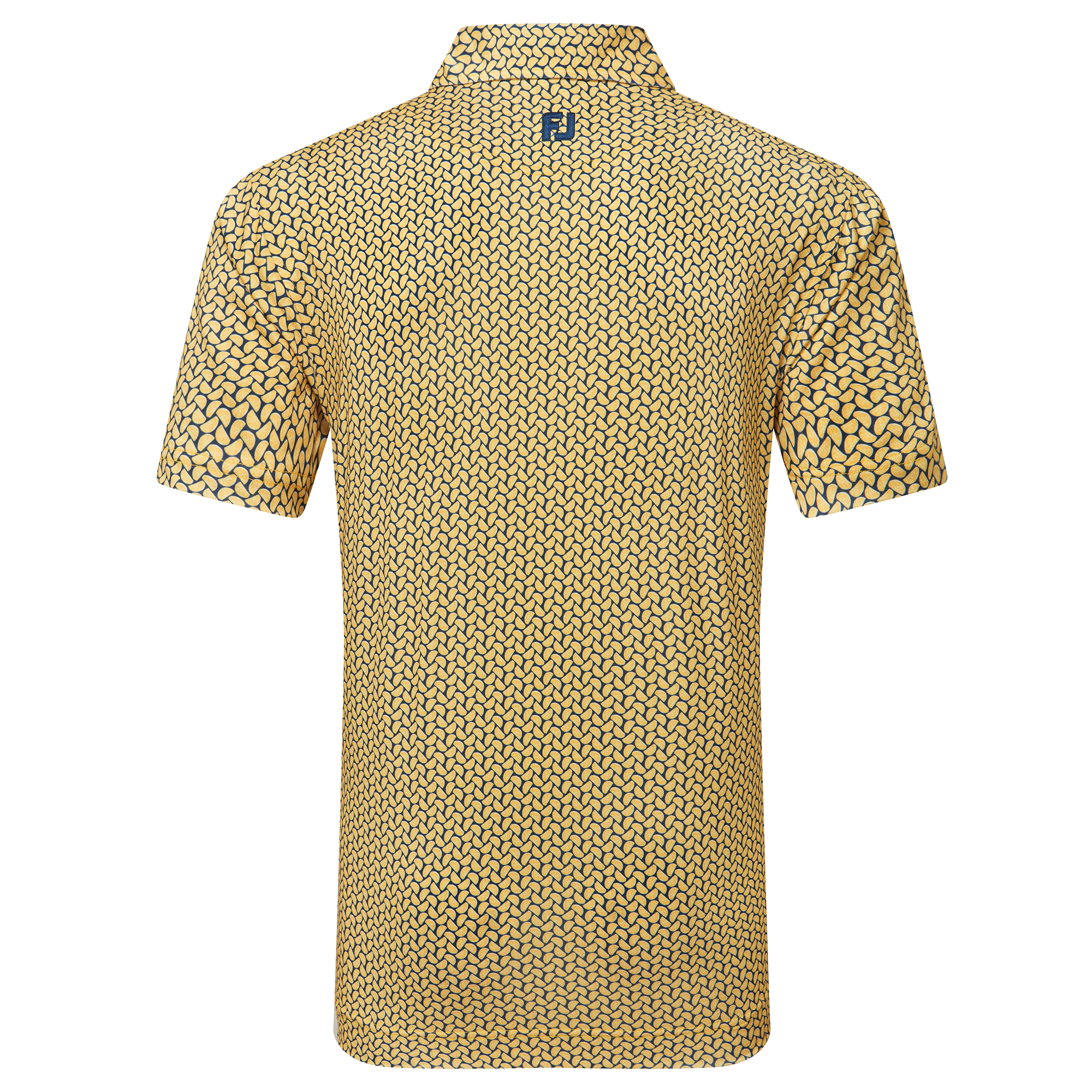 Polo en fil d'Ecosse imprim&eacute; Citron