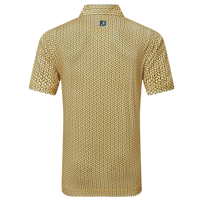 Polo en fil d'Ecosse imprimé Citron