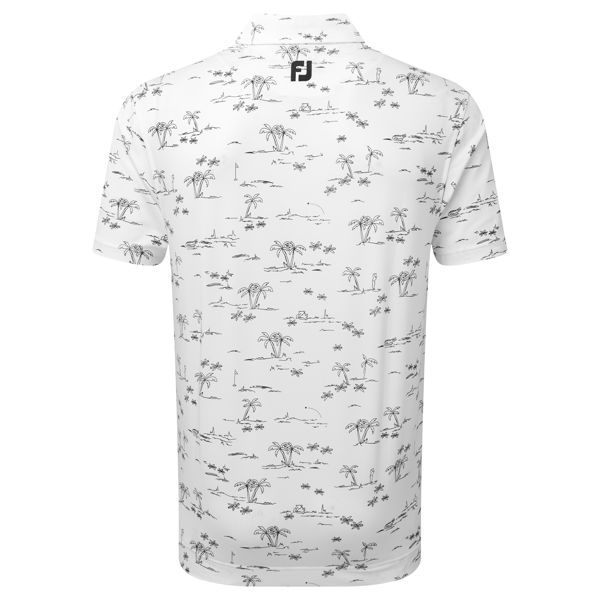 Polo en Fil d'Ecosse imprim&eacute;s Tropic golf