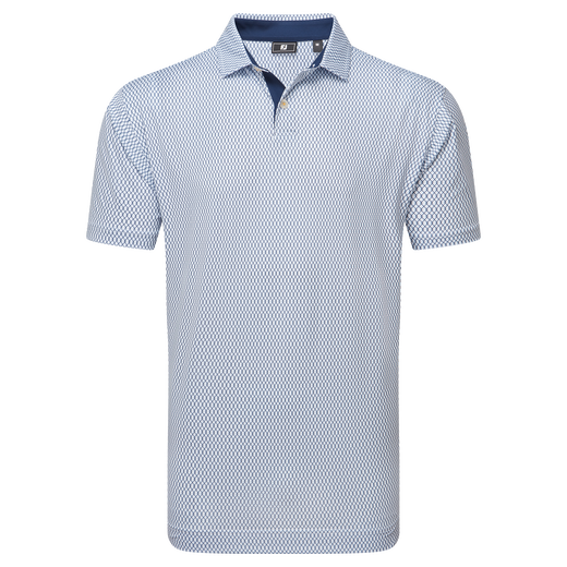 Polo en fil d&#39;Ecosse imprim&eacute; grillage