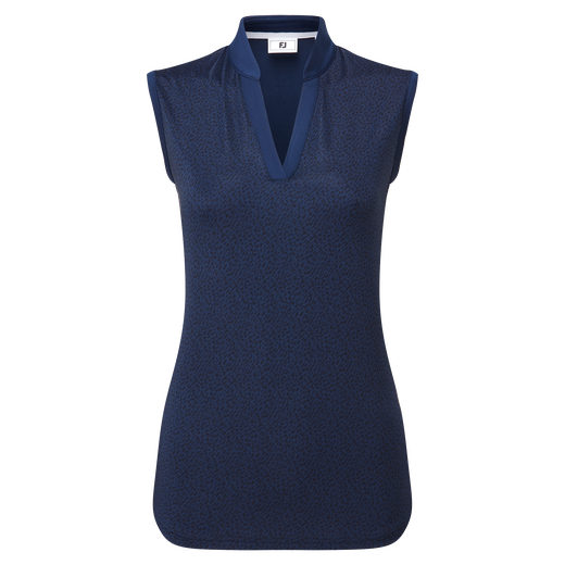 Polo en fil d'Ecosse sans manche &agrave; imprim&eacute; animal