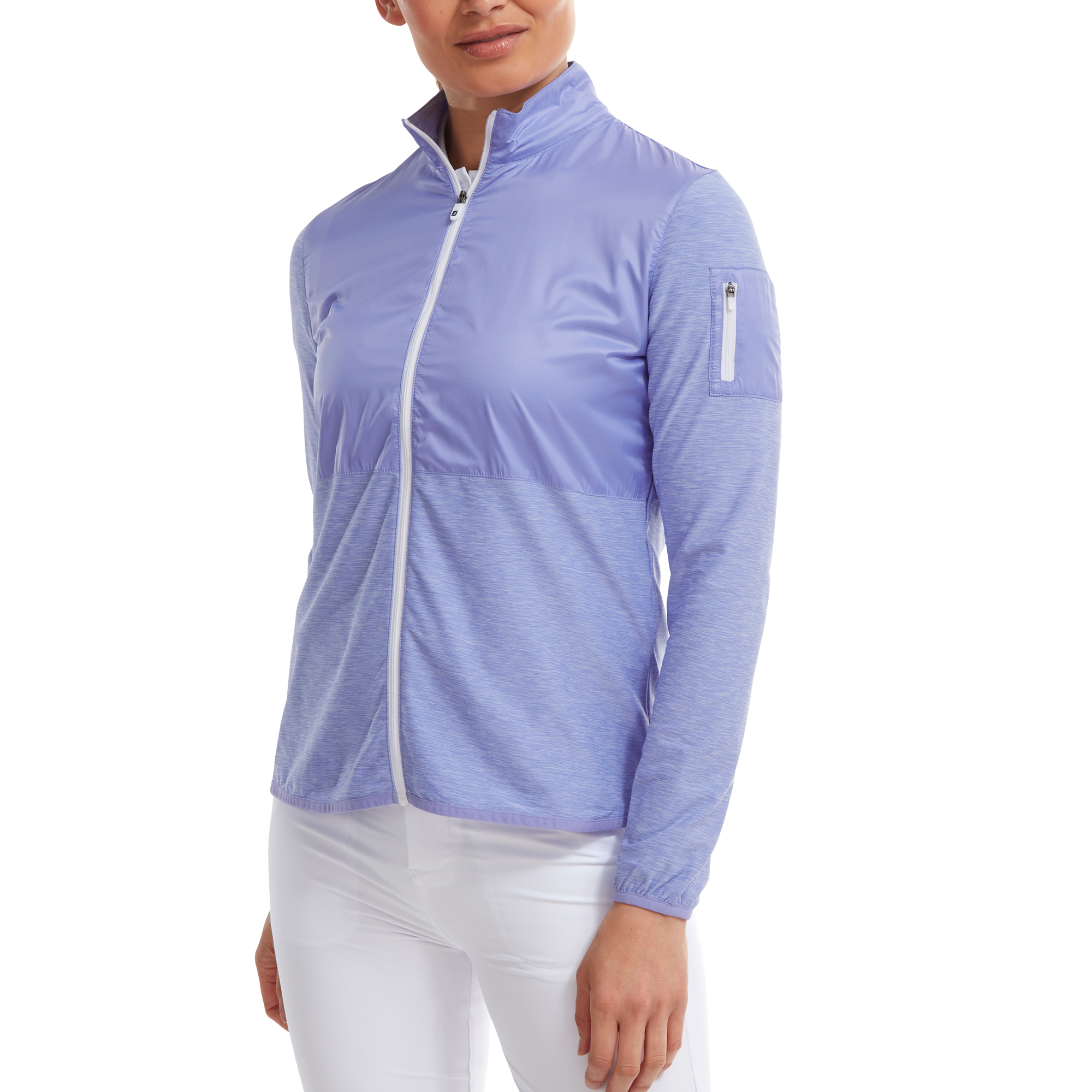 Pullover Full-Zip &agrave; motif Space Dye