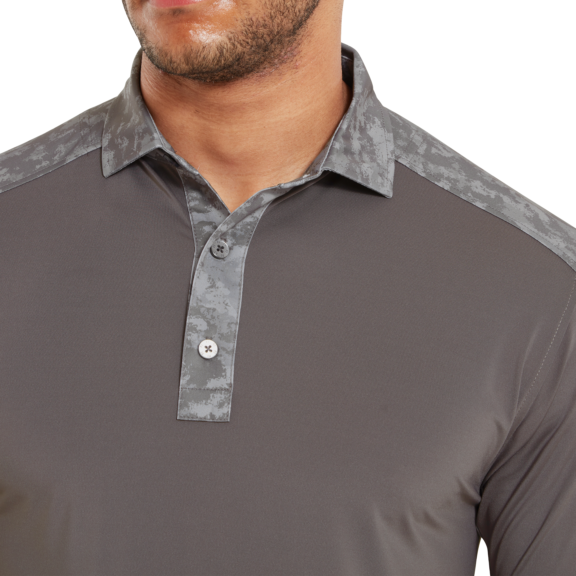 Polo imprim&eacute; Camouflage sur col et &eacute;paules