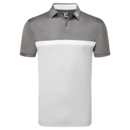 Polo Interlock avec blocs de couleurs