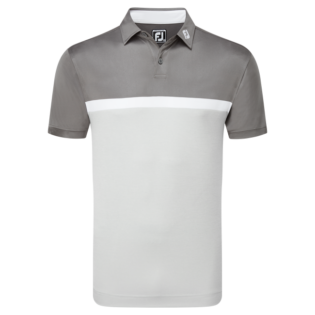 Polo Interlock avec blocs de couleurs