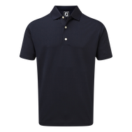 Polo Stretch Piqué uni avec col en tricot