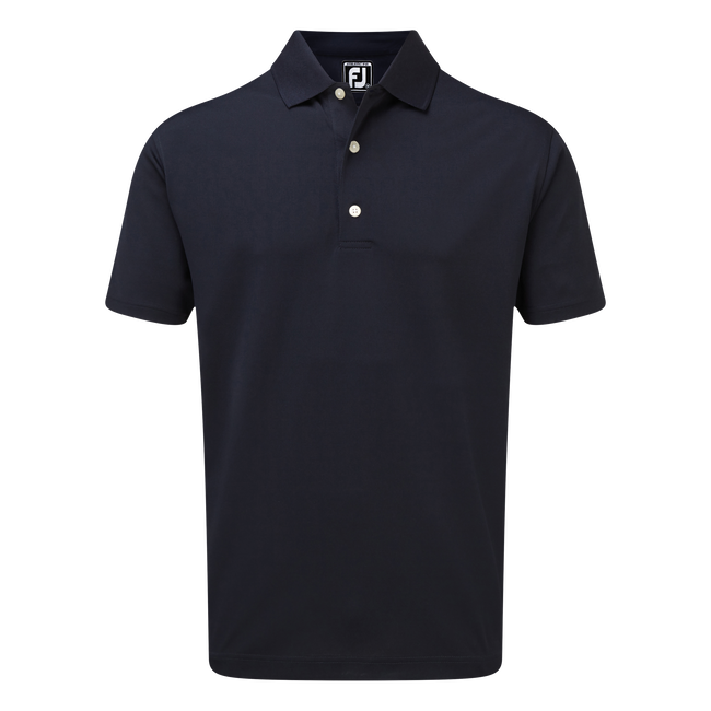 Polo Stretch Piqué uni avec col en tricot