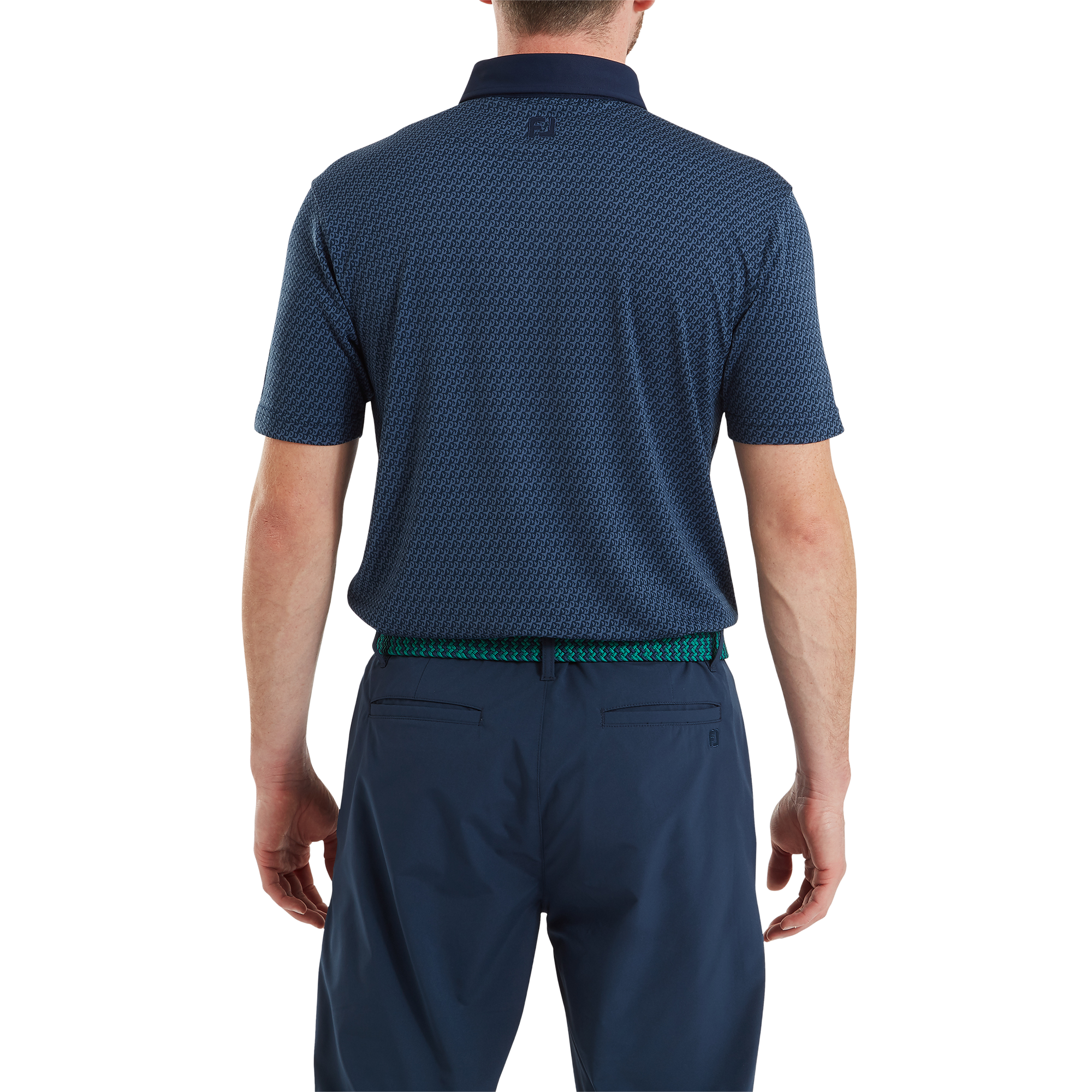 Polo Jacquard imprim&eacute; g&eacute;om&eacute;trique