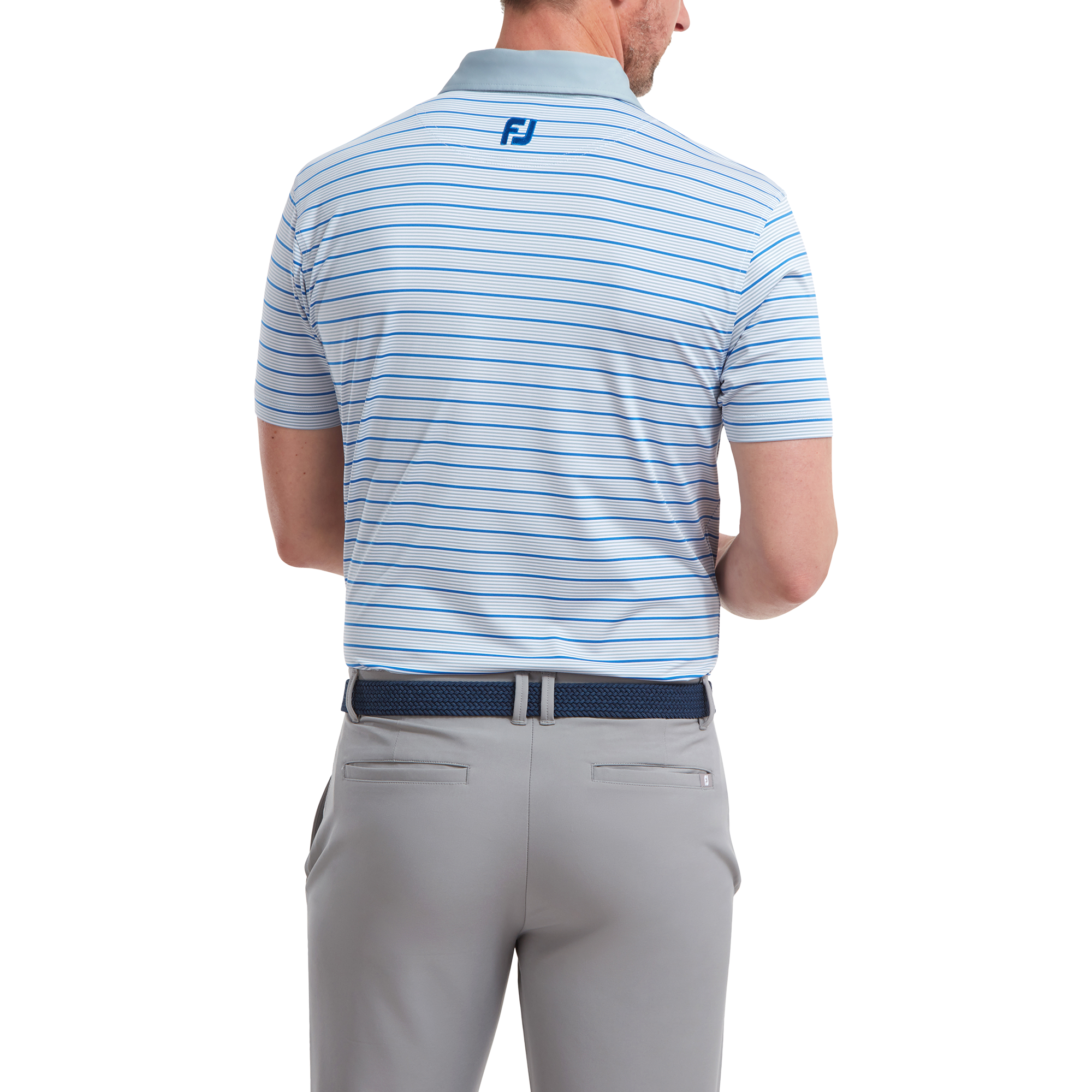 Polo en Fil d'Ecosse imprim&eacute;s rayures