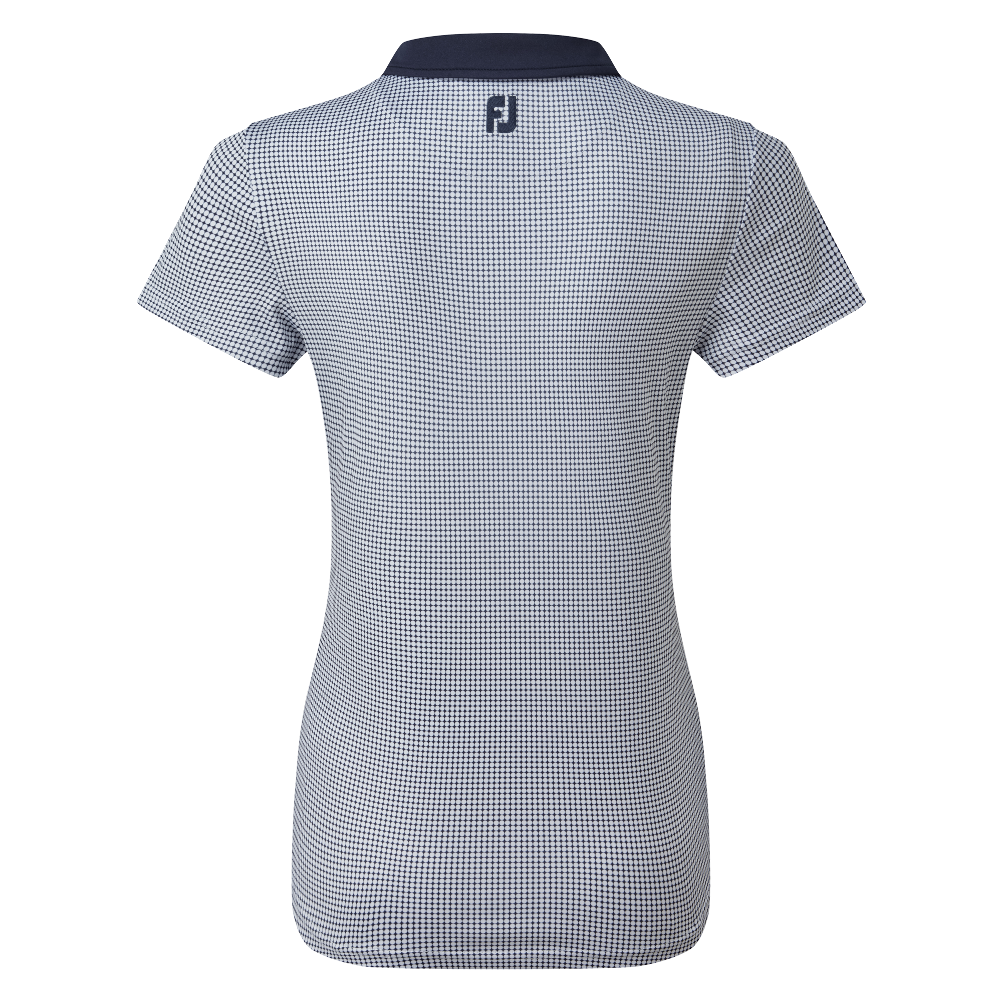 Polo femme manches courtes en fil d'&Eacute;cosse &agrave; col boutonn&eacute;