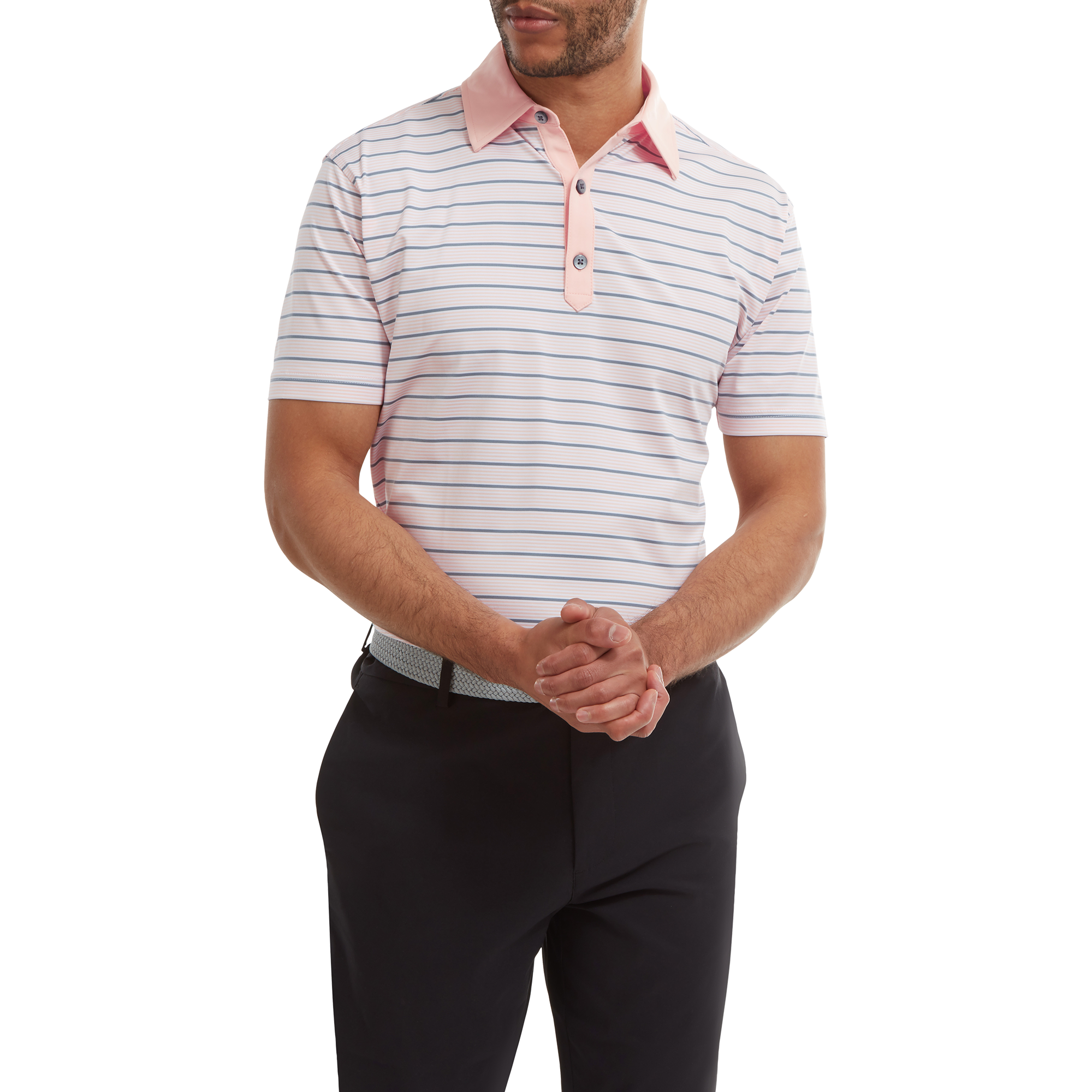 Polo en Fil d'Ecosse imprim&eacute;s rayures