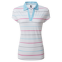Polo Jacquard &oelig;il d&#39;oiseau &agrave; rayures