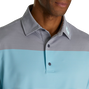 Polo ray&eacute; avec blocs de couleurs