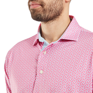 Polo en fil d'Ecosse imprimé Citron