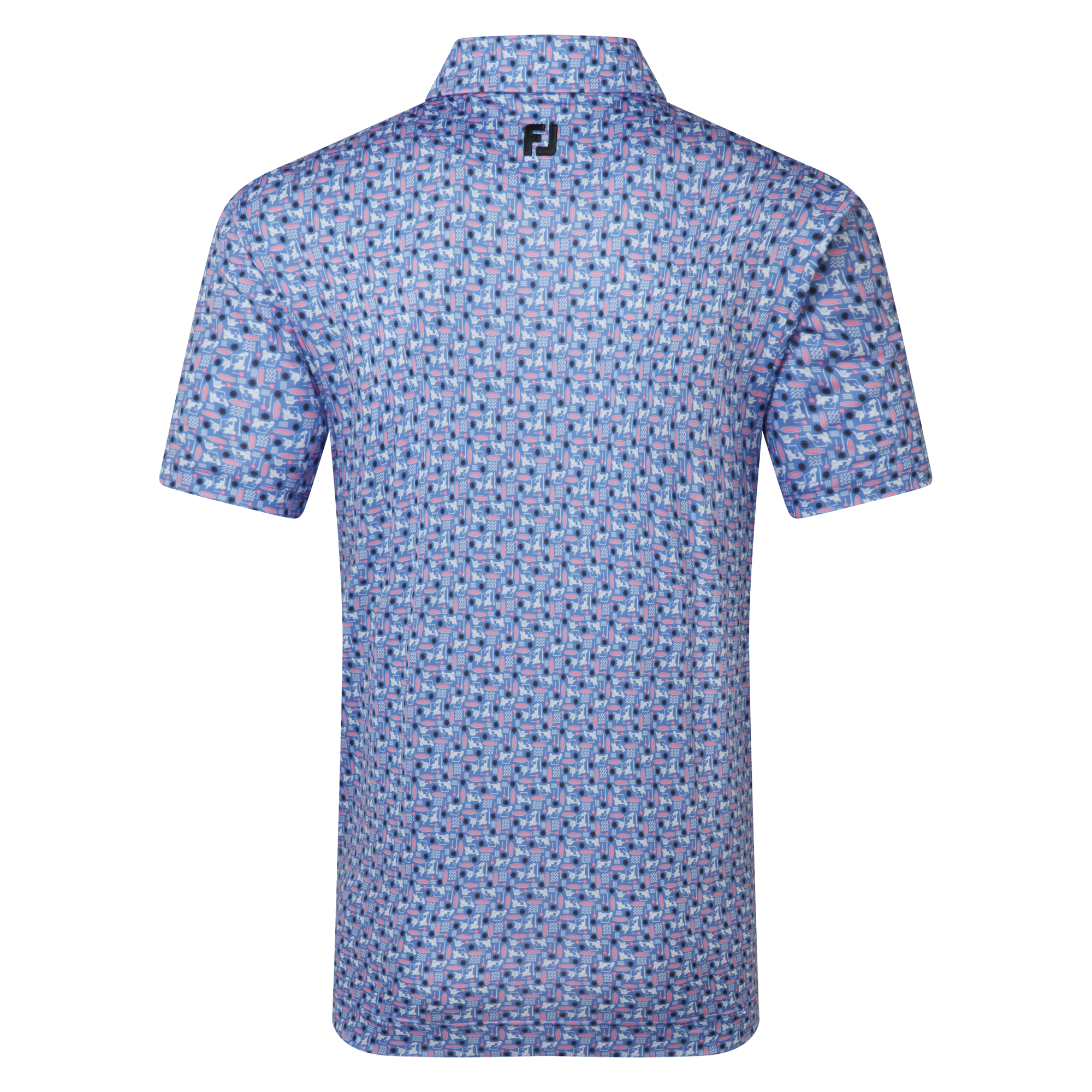 Polo en fil d'Ecosse imprim&eacute; surf