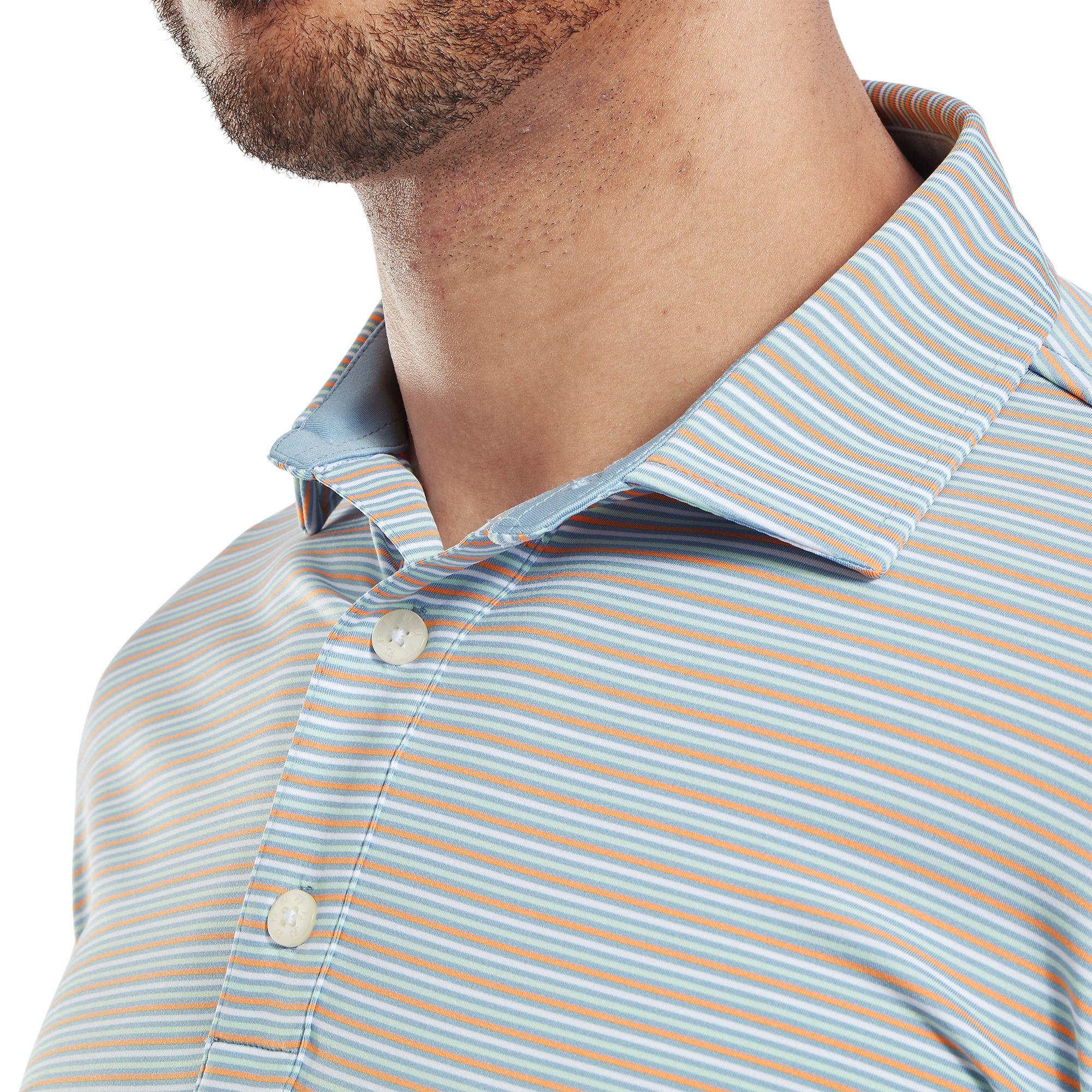 Polo en fil d'Ecosse &agrave; rayures