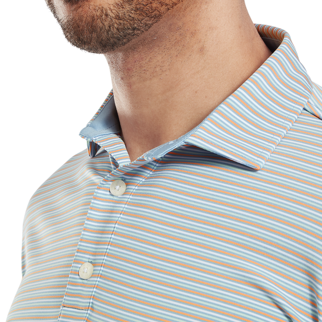 Polo en fil d'Ecosse à rayures