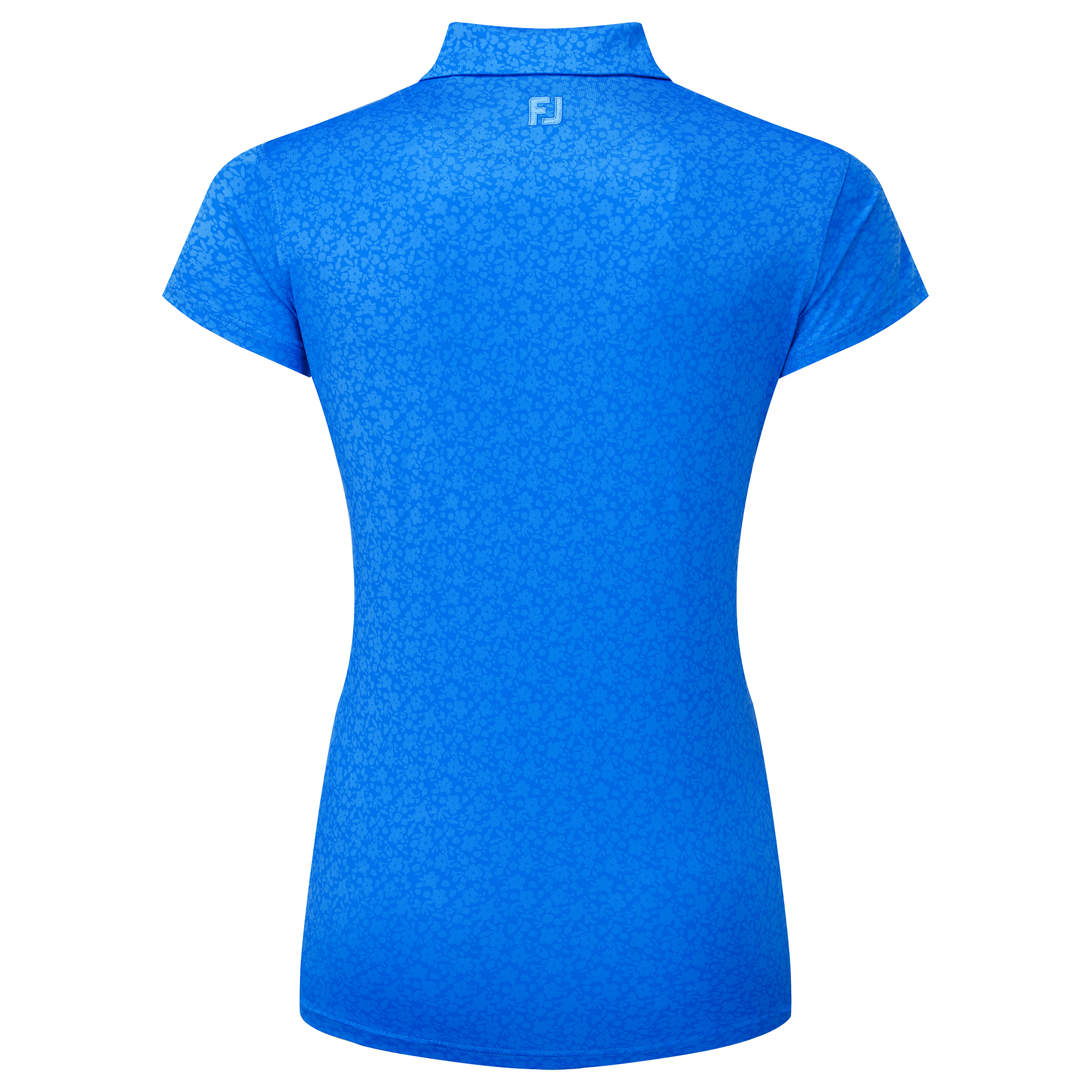 Polo en fil d'Ecosse &agrave; mancherons et impression florale