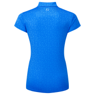 Polo en fil d'Ecosse à mancherons et impression florale