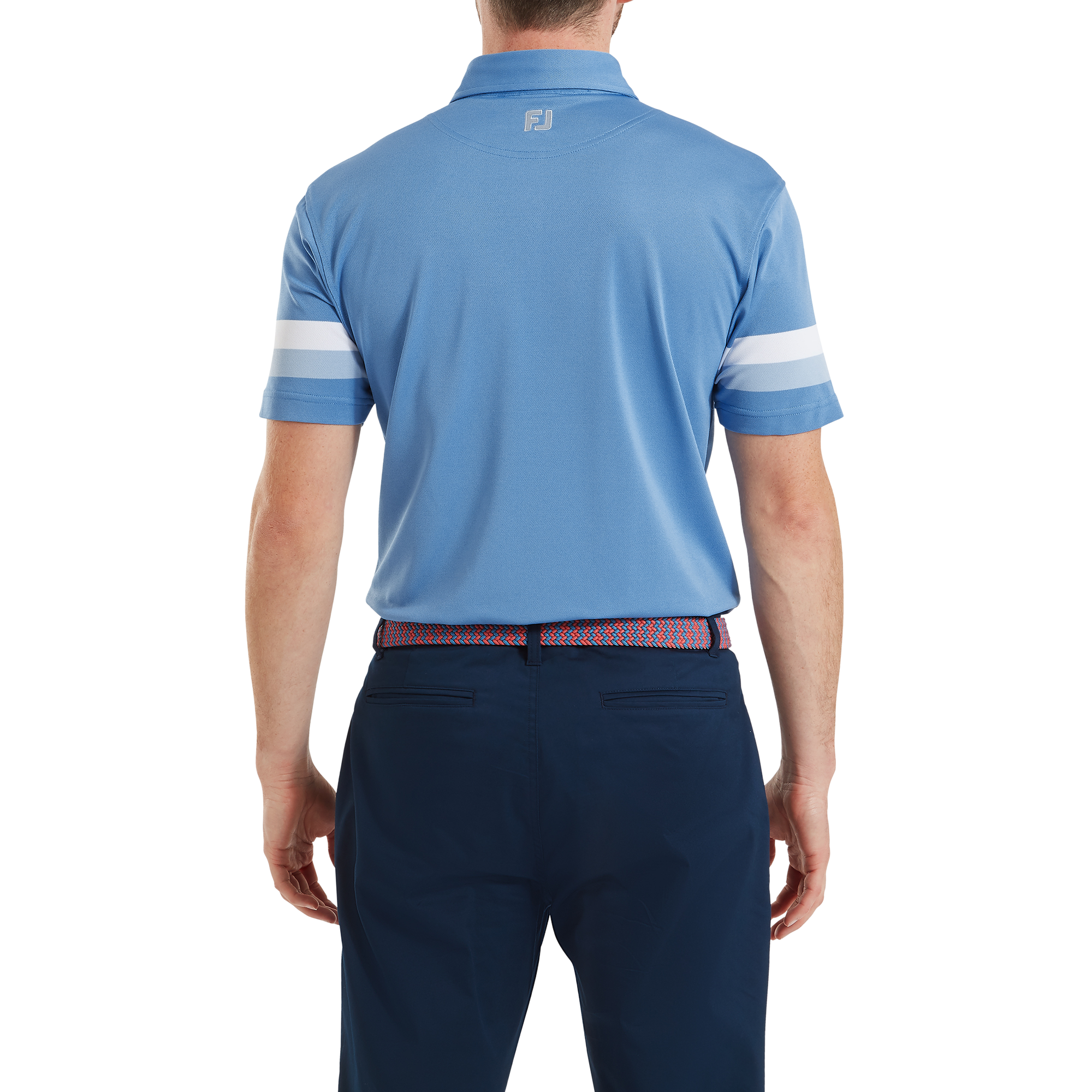 Polo piqu&eacute; &agrave; rayures sur les manches