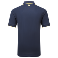 Polo piqué uni avec rayure sur le col