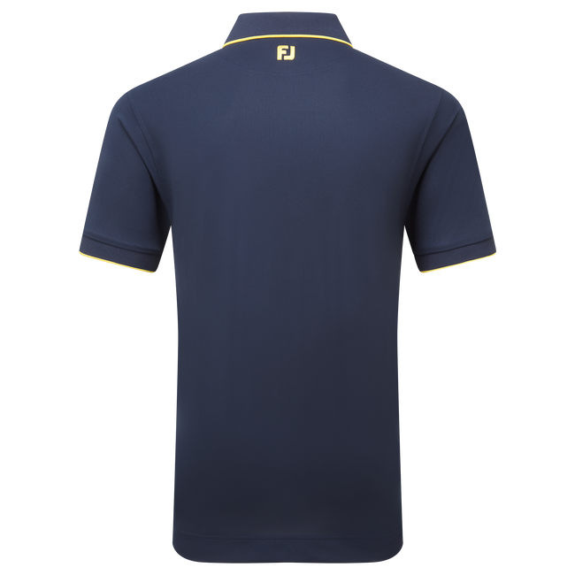 Polo piqué uni avec rayure sur le col