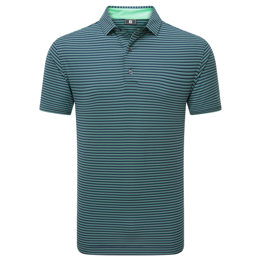 Polo en fil d'Ecosse à triple rayure fine