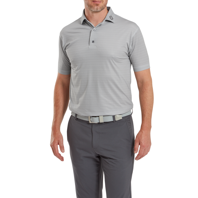 Polo en fil d'Ecosse imprimé Octogones