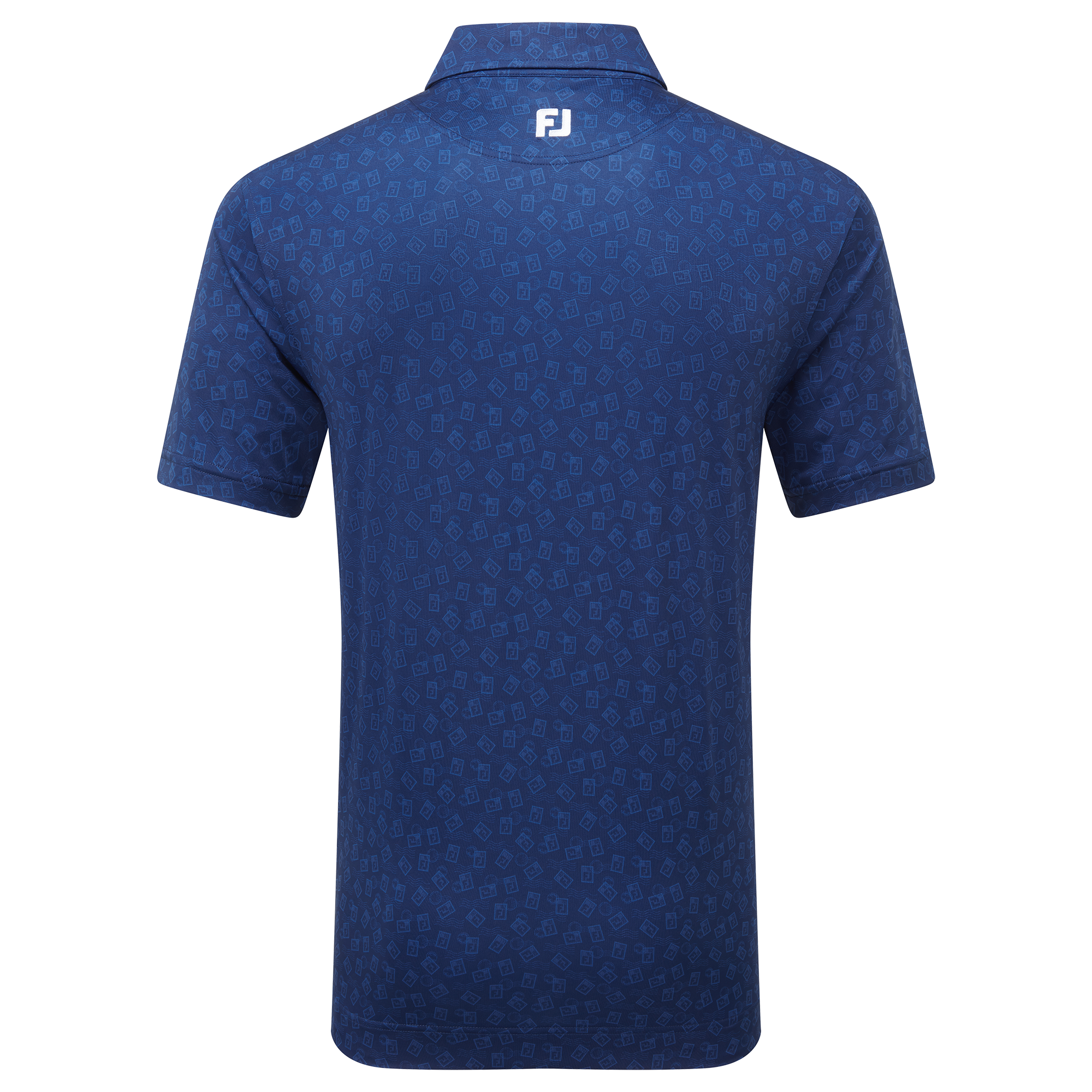 Polo en fil d'Ecosse imprim&eacute; timbre-poste FJ pour la 152e &eacute;dition de l'Open Championship