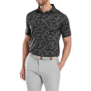 Polo en fil d'Ecosse imprimé camouflage