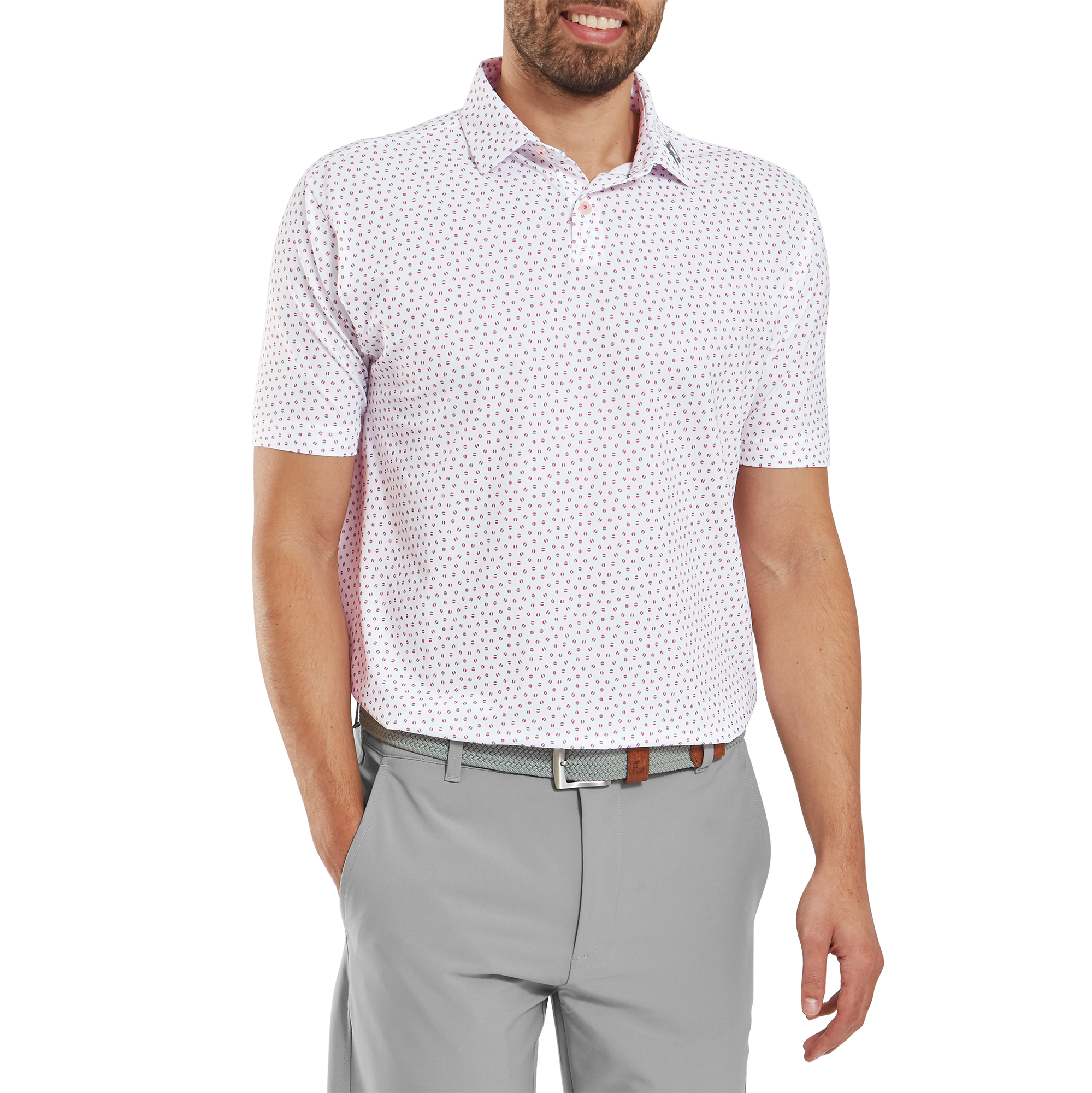 Polo piqu&eacute; imprim&eacute; g&eacute;lule