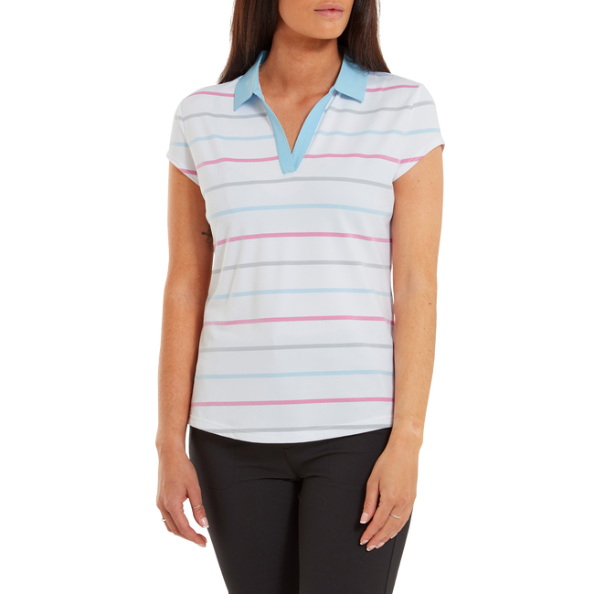 Polo Jacquard œil d'oiseau à rayures