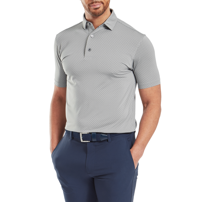 Polo en fil d'Ecosse imprimé points