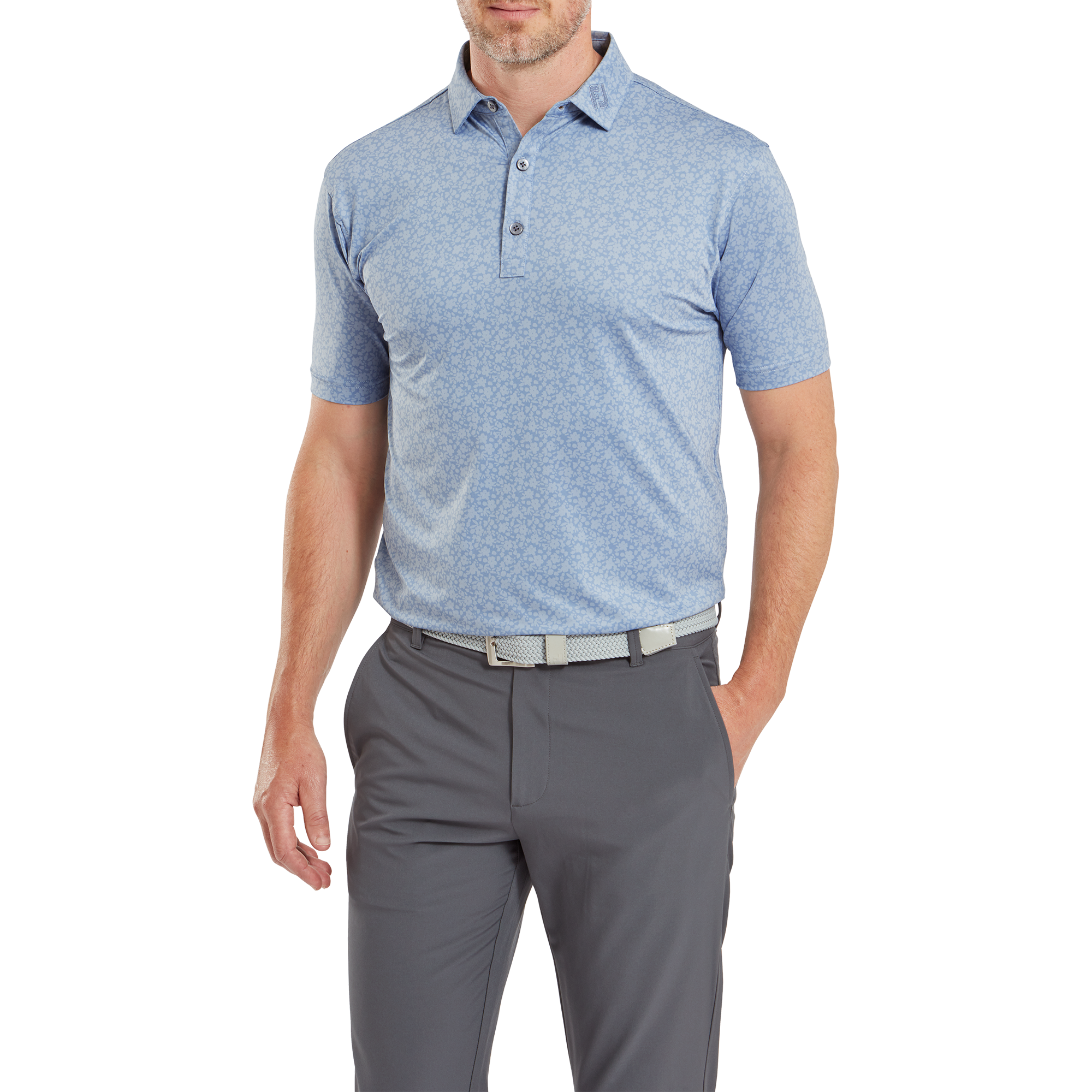 Polo en fil d'Ecosse impression florale