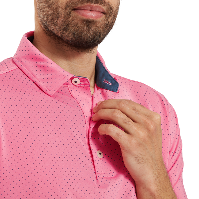 Polo en fil d'Ecosse imprimé points