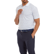 Polo en fil d'Ecosse imprimé fanions