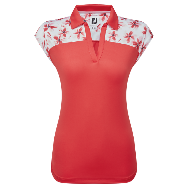 Polo avec haut fleuri en fil d'Ecosse