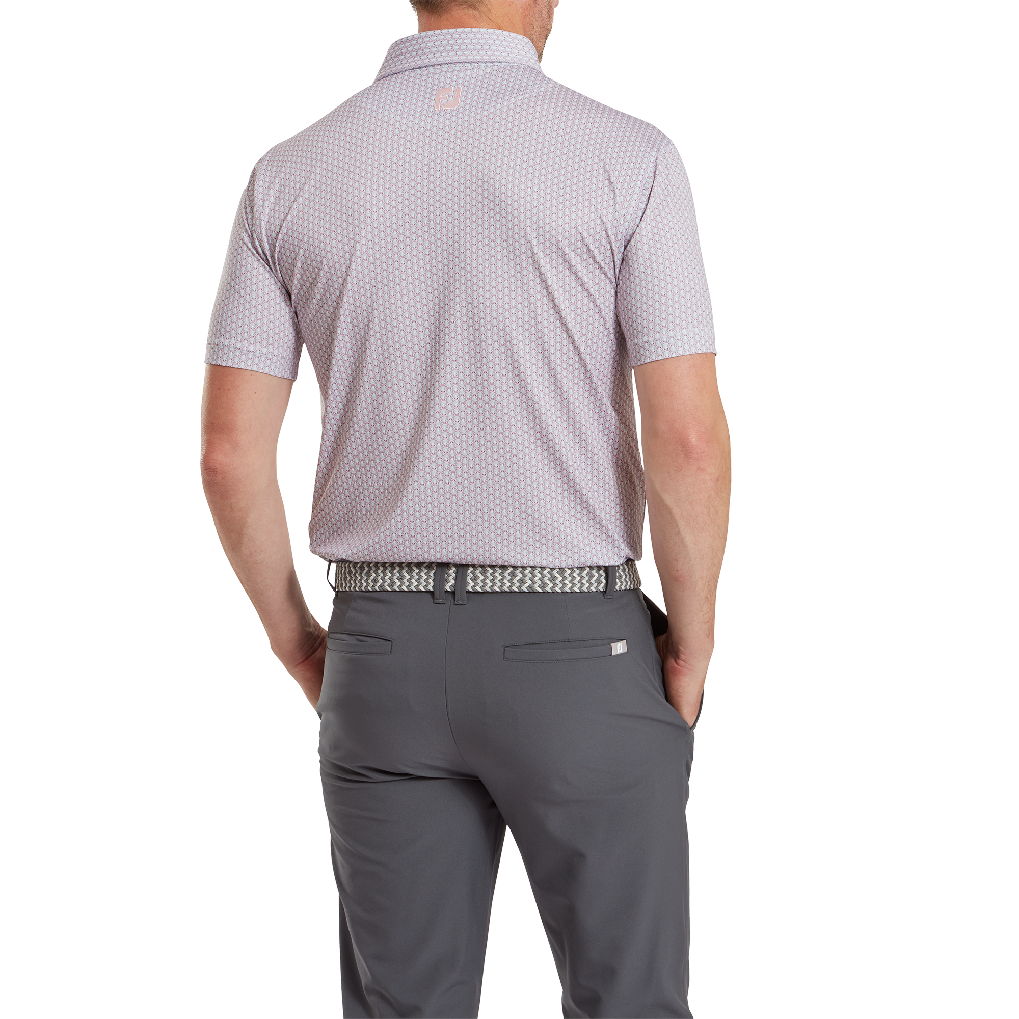 Polo  en fil d'Ecosse imprim&eacute; coquilles St Jacques