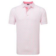 Polo en fil d'Ecosse imprimé silhouette