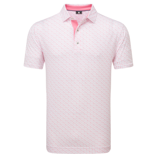 Polo en fil d'Ecosse imprimé silhouette