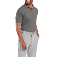 Polo en fil d'Ecosse imprimé grillage