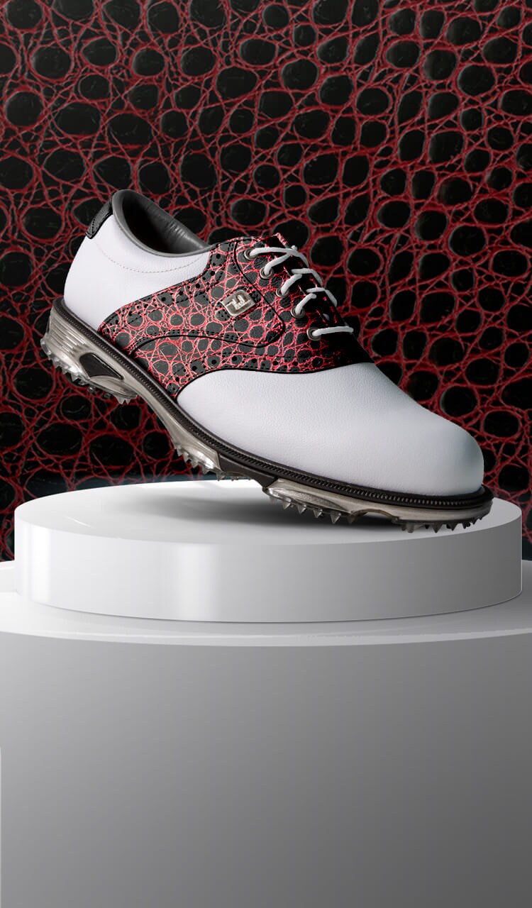 FootJoy Design My Own MyJoys Custom Golf Shoes - Red Croc Leather