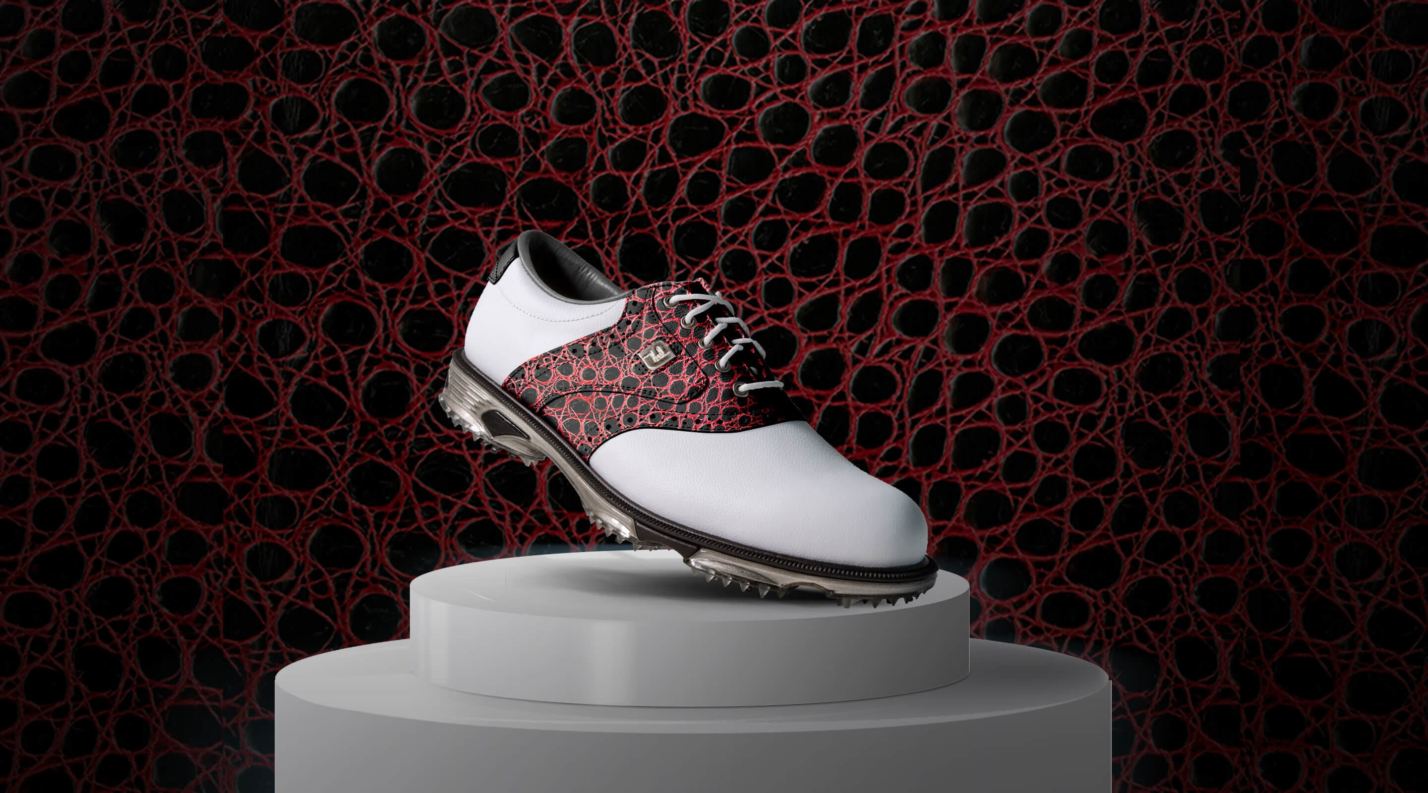 FootJoy Design My Own MyJoys Custom Golf Shoes - Red Croc Leather